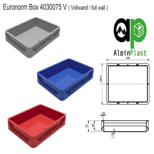 Plastic Crate (40x30x7.5 cm)