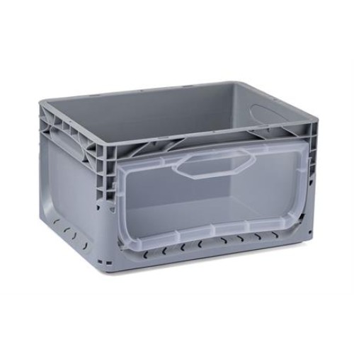 Plastic Crate with Side Lid (40x30x22 cm)