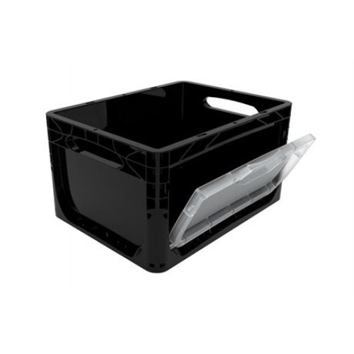 Plastic Crate with Side Lid (40x30x22 cm)