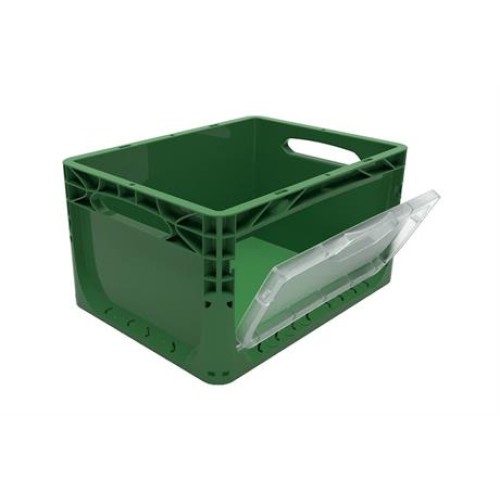 Plastic Crate with Side Lid (40x30x22 cm)