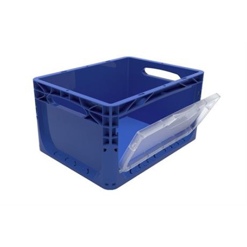 Plastic Crate with Side Lid (40x30x22 cm)