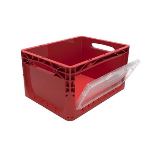 Plastic Crate with Side Lid (40x30x22 cm)