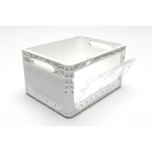 Plastic Crate with Side Lid (40x30x22 cm)