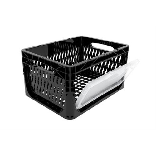 Perforated Plastic Crate with Side Cover (40x30x22 cm)