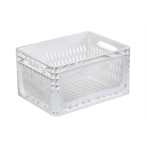 Perforated Plastic Crate with Side Cover (40x30x22 cm)