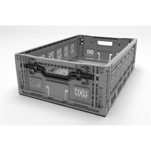 Pro Box Folding Locked Plastic Crate (60x40x18 cm)