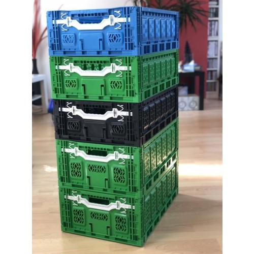 Pro Box Folding Locked Plastic Crate (60x40x18 cm)