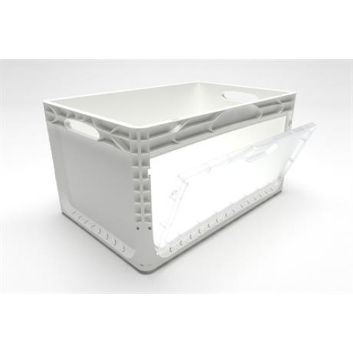 Plastic Crate with Side Cover (60x40x32 cm)