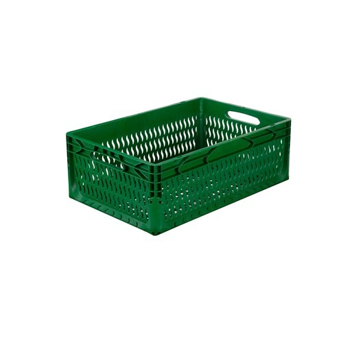 Perforated Plastic Case with Trolley Dark Green (60x40x22 cm)