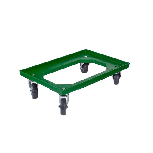 Perforated Plastic Case with Trolley Dark Green (60x40x22 cm)