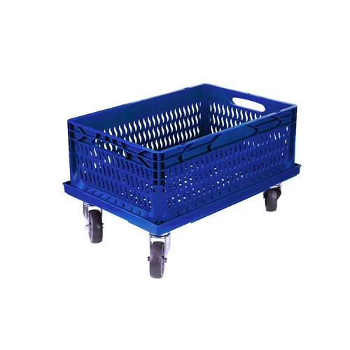 Perforated Plastic Case with Trolley Dark Green (60x40x22 cm)