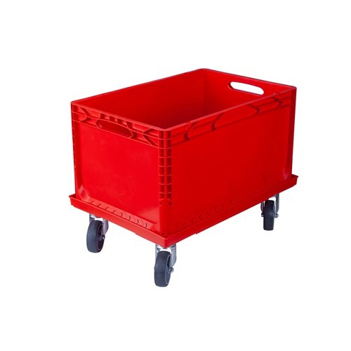 Plastic Case with Trolley Black (60x40x32 cm)