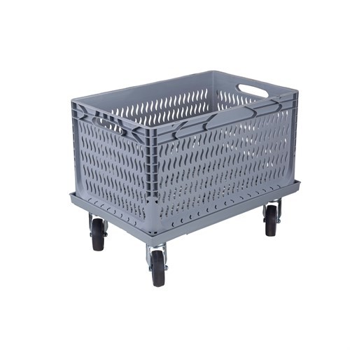 Perforated Plastic Case with Trolley Blue (60x40x32 cm)