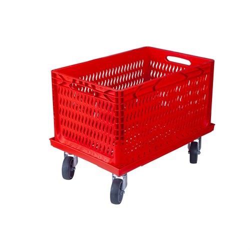 Perforated Plastic Case with Trolley Blue (60x40x32 cm)