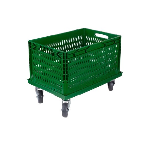 Perforated Plastic Case with Trolley Blue (60x40x32 cm)