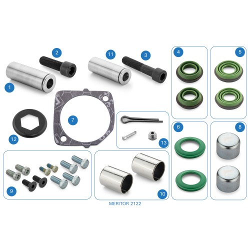 MCK1172 / 2122 / Caliper Guides and Bushes Repair Kit / DX 225