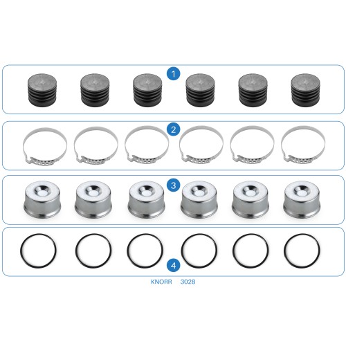 CKSK.5 / 3028 / Caliper Bellow and Steel Cap Repair Kit - SB6/SB7