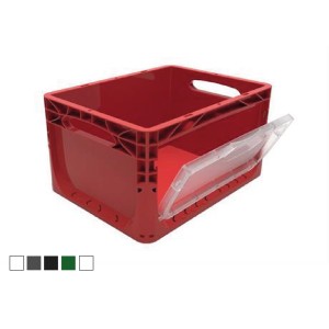 Plastic Crate with Side Lid (40x30x22 cm)