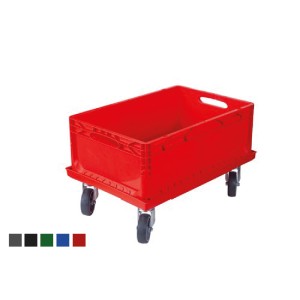 Plastic Case with Trolley Red (60x40x22 cm)