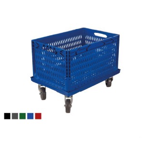 Perforated Plastic Case with Trolley Blue (60x40x32 cm)