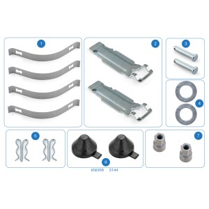 3144 / Brake Pad Retainer Repair Kit - SN6/SN7/SK7