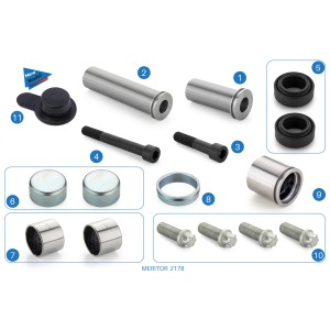 MCK1289 / 2178 / Caliper Guides and Bushes Repair Kit / Elsa 2