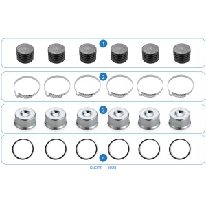 CKSK.5 / 3028 / Caliper Bellow and Steel Cap Repair Kit - SB6/SB7