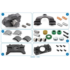 4123 / Caliper Complete Repair Kit (Left) Wabco Set